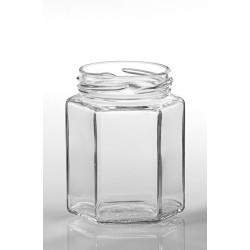 196ml 6-kant glass, 250g med honning