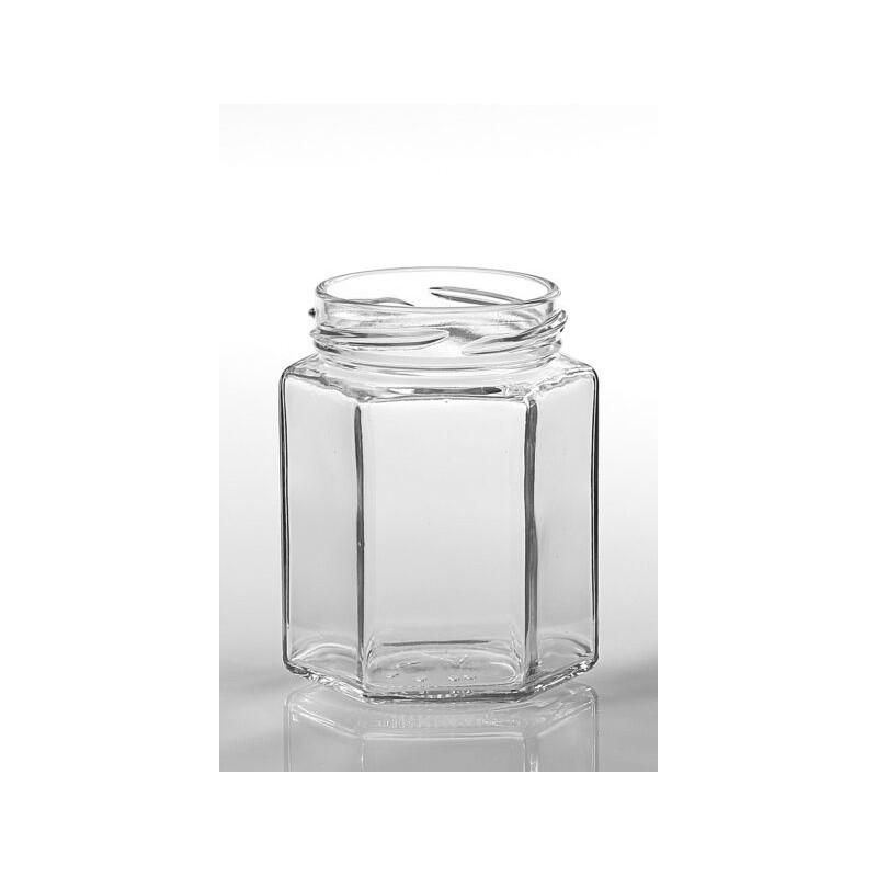 196ml 6-kant glass, 250g med honning