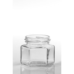 100ml 6-kant glass, 125g med honning