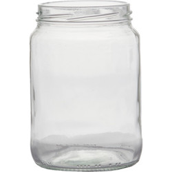 730ml glass, rund.  1 kg med honning