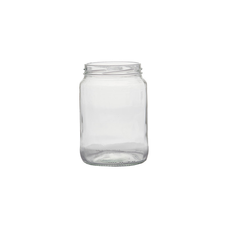 730ml glass, rund.  1 kg med honning