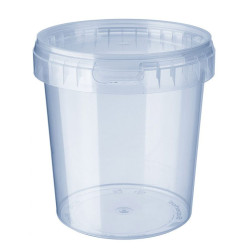 870ml plastbeger, klar, 1 kg med honning