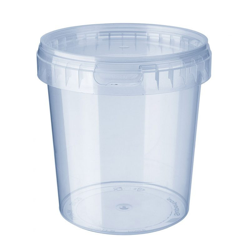 870ml plastbeger, klar, 1 kg med honning