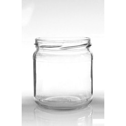 405ml glass, rund, 500g med honning