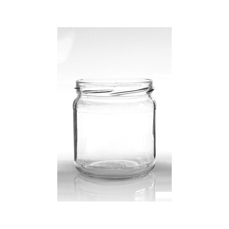 405ml glass, rund, 500g med honning